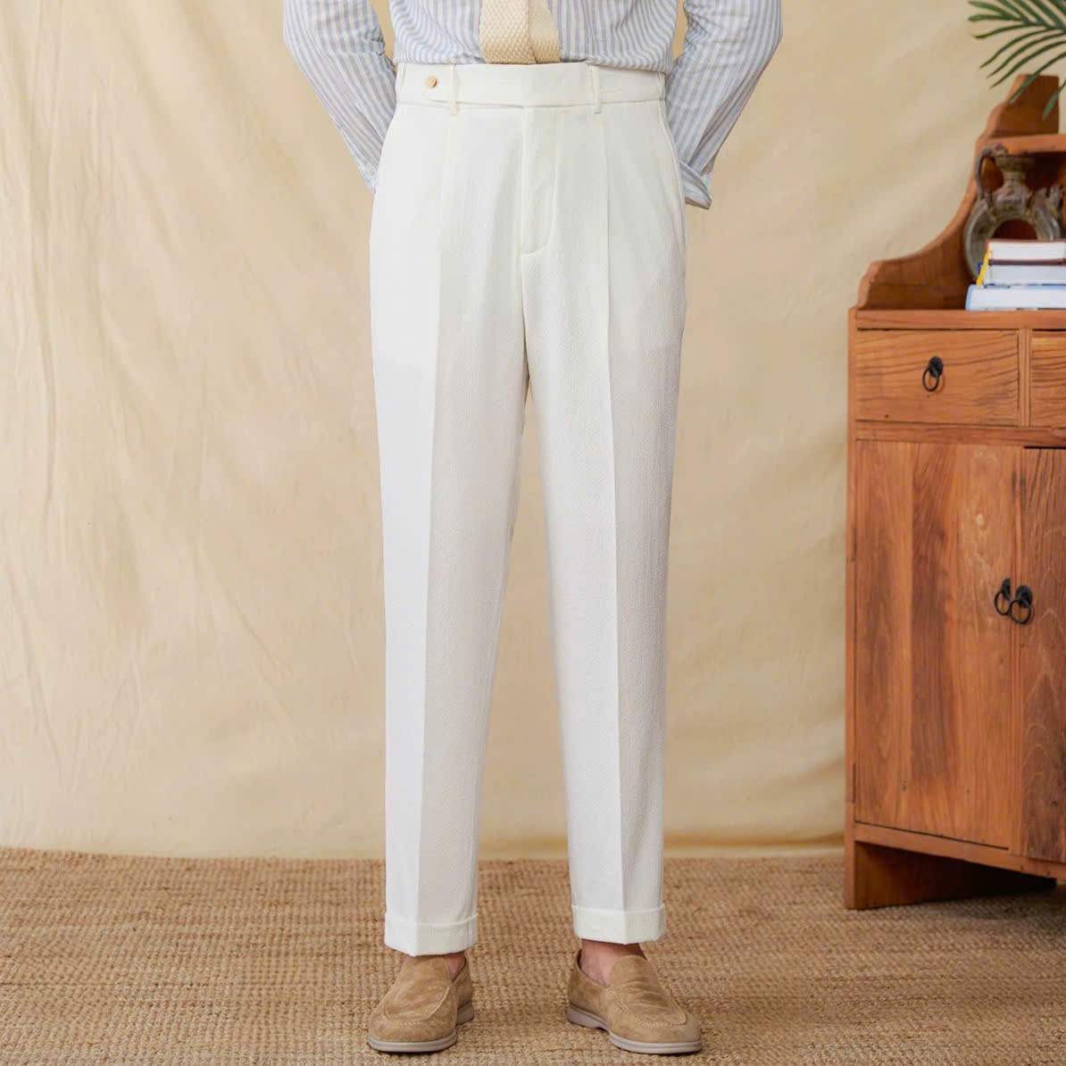 Seersucker Elastic-Waist Trousers Season 2_thumbnail_7