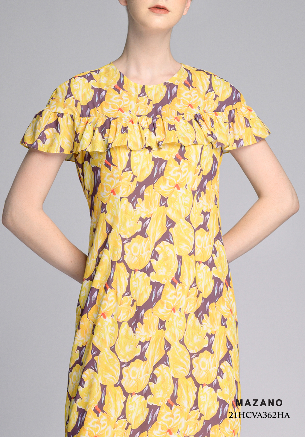 Đầm suông họa tiết hoa tuy-lip vàng bèo ngực_thumbnail_5