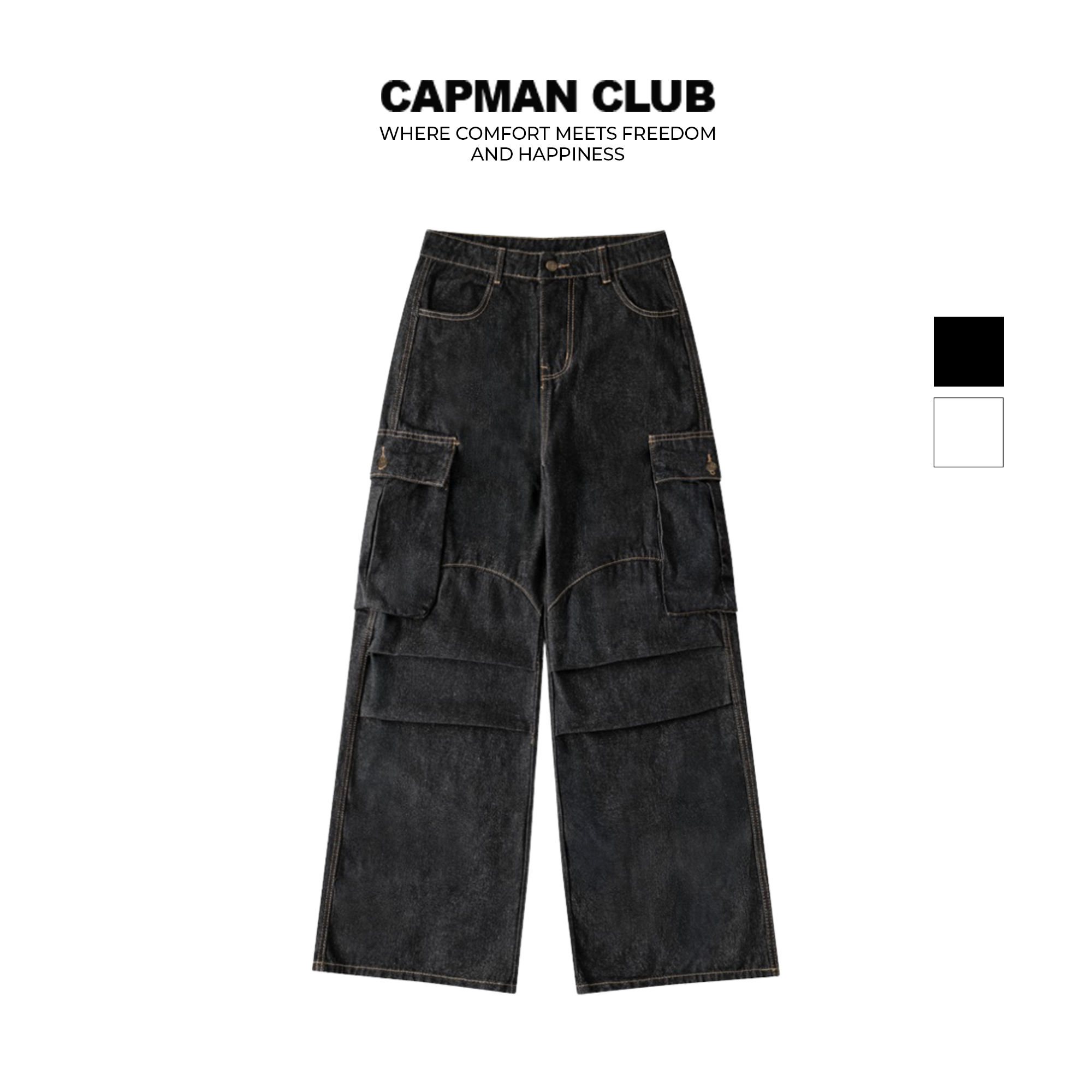 Quần dài túi hộp TORO chất liệu jean form phủ gót _thumbnail_0