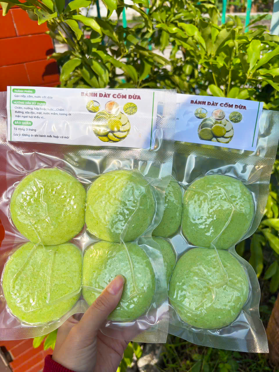 Bánh dày cốm dừa Tây Bắc