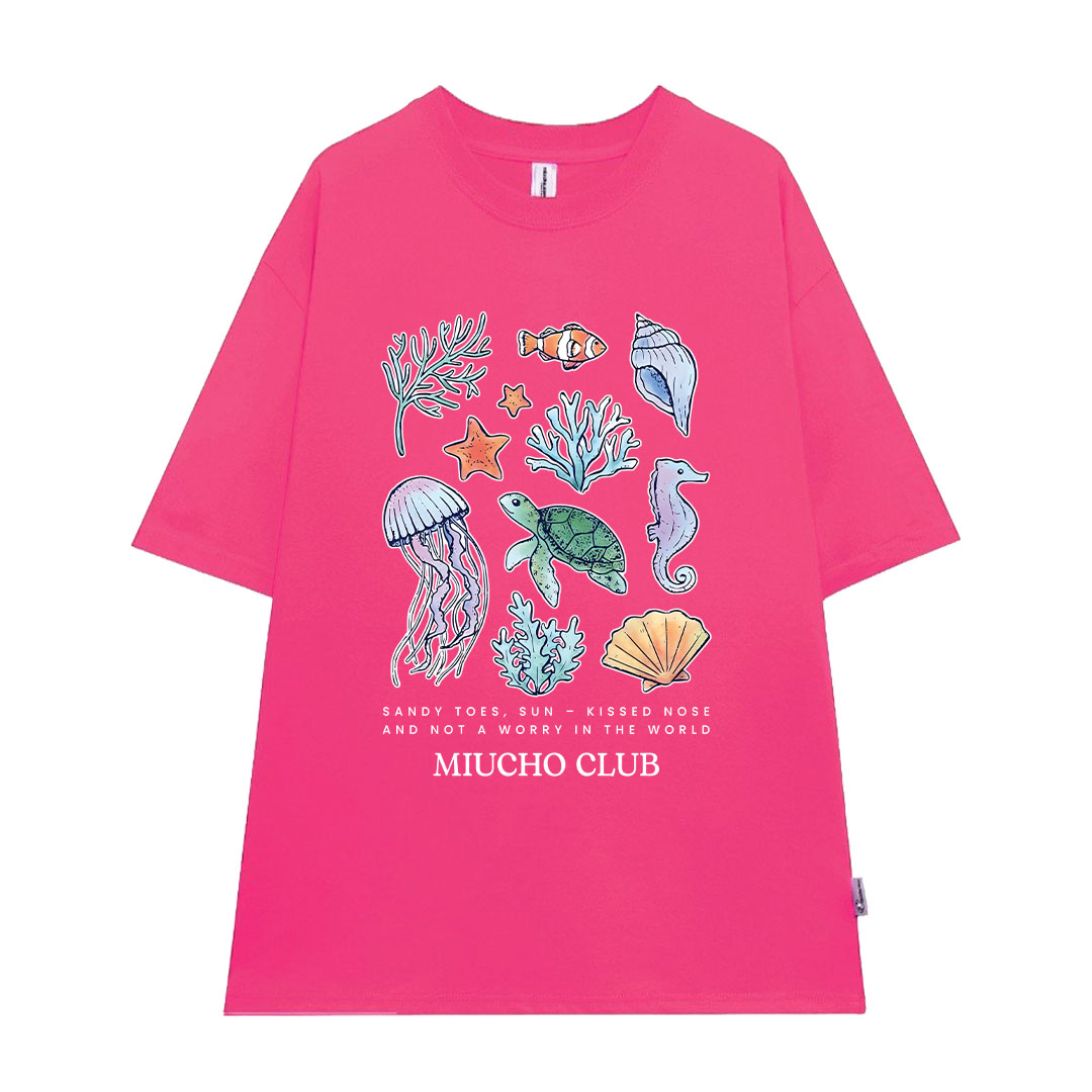 Áo thun form rộng unisex mùa hè ATD1025 Miucho tay lỡ cổ tròn in mix_thumbnail_0