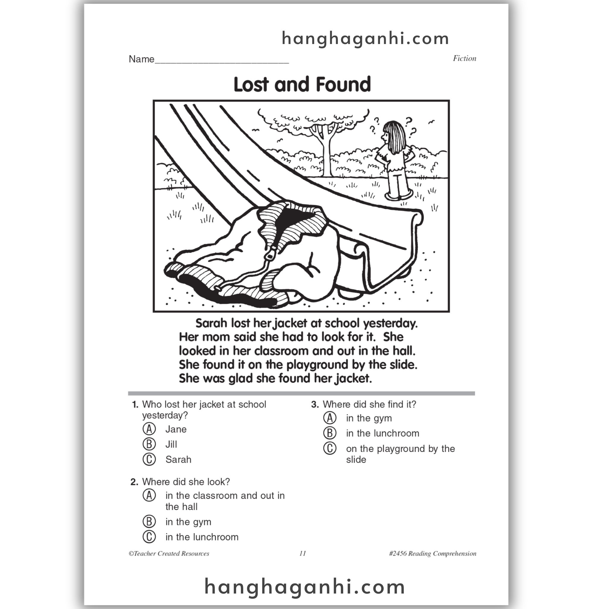 Reading Comprehension Grade 1 Teacher Created Resources, sách đọc hiểu lớp 1_thumbnail_10