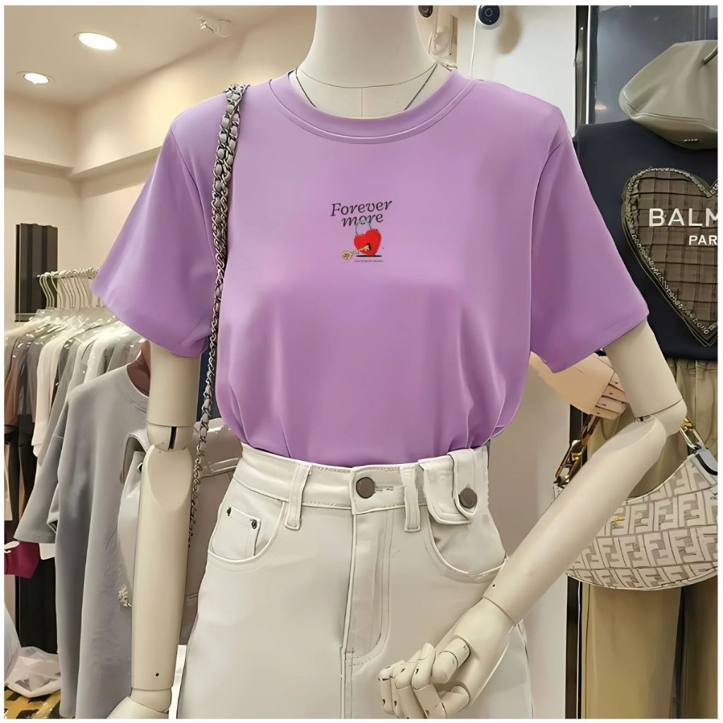 [Form Rộng] Áo phông nữ 𝐋𝐎𝐙𝐀 màu tím in hình chất liệu cotton co giãn 4 chiều - Mã G0276_thumbnail_1