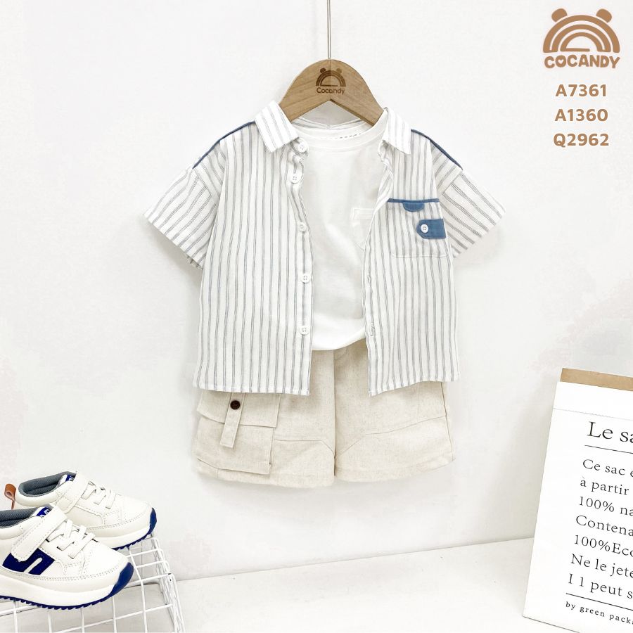 Quần cộc TIÊU 2 túi hộp nắp dây