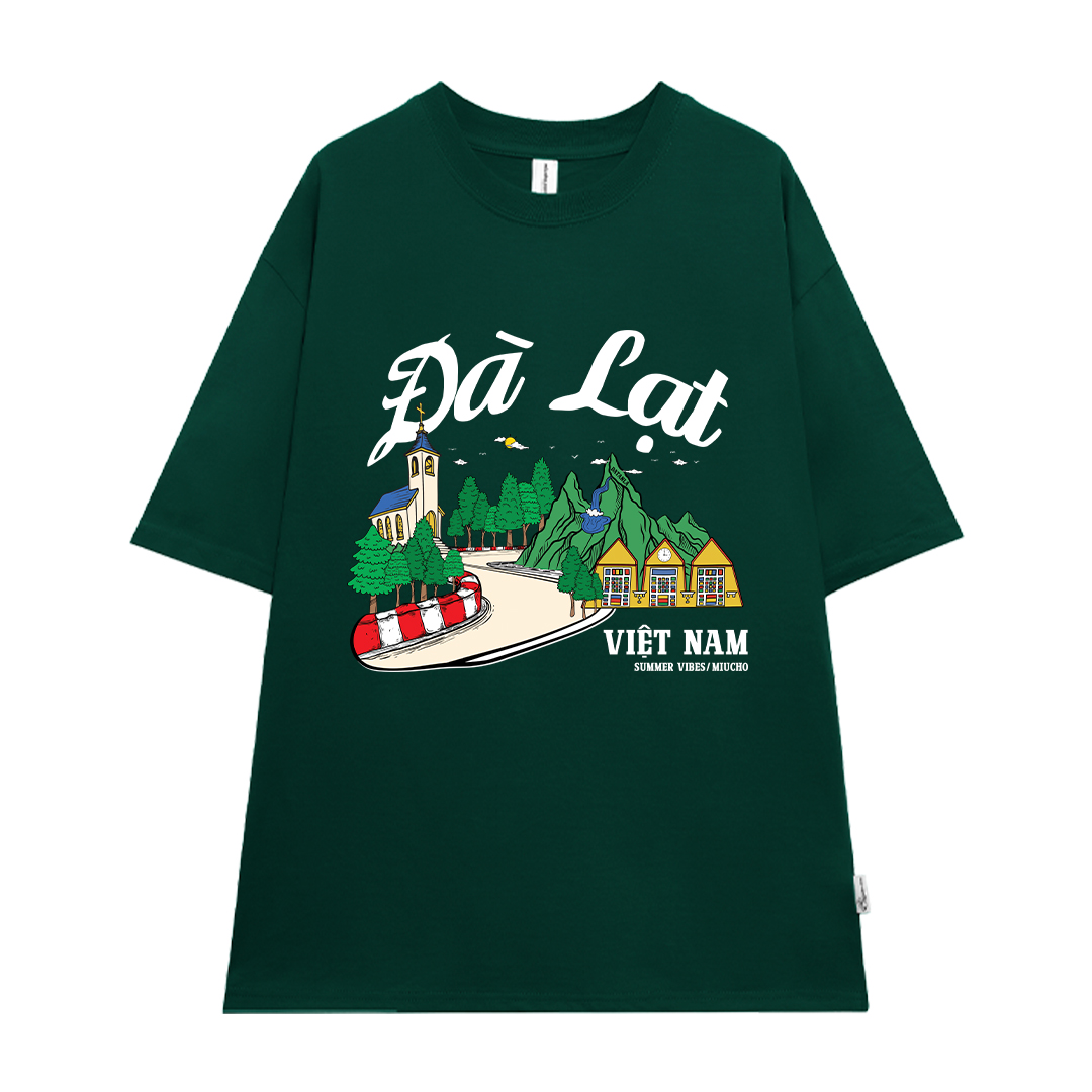 Áo thun du lịch Đà Lạt ATD1263 Miucho vải cotton thoáng mát in mix_thumbnail_11