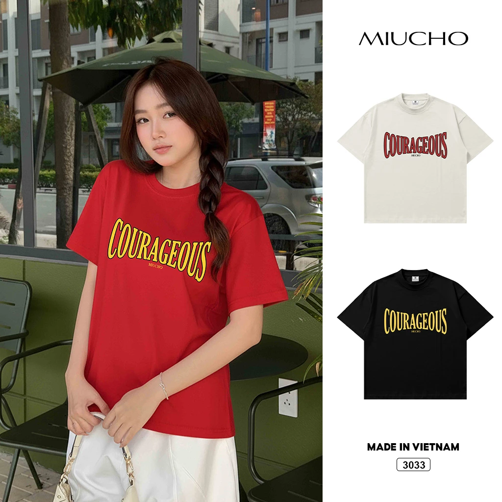 Áo thun boxy nam nữ basic Miucho 3033