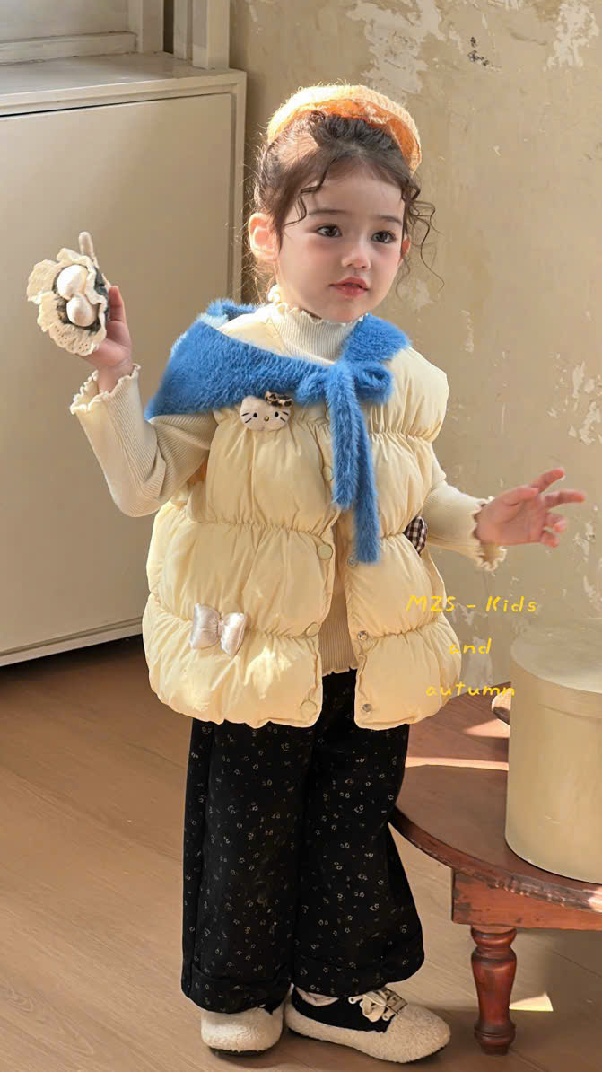 (M76) Áo khoác phao gile màu vàng Mos Kids