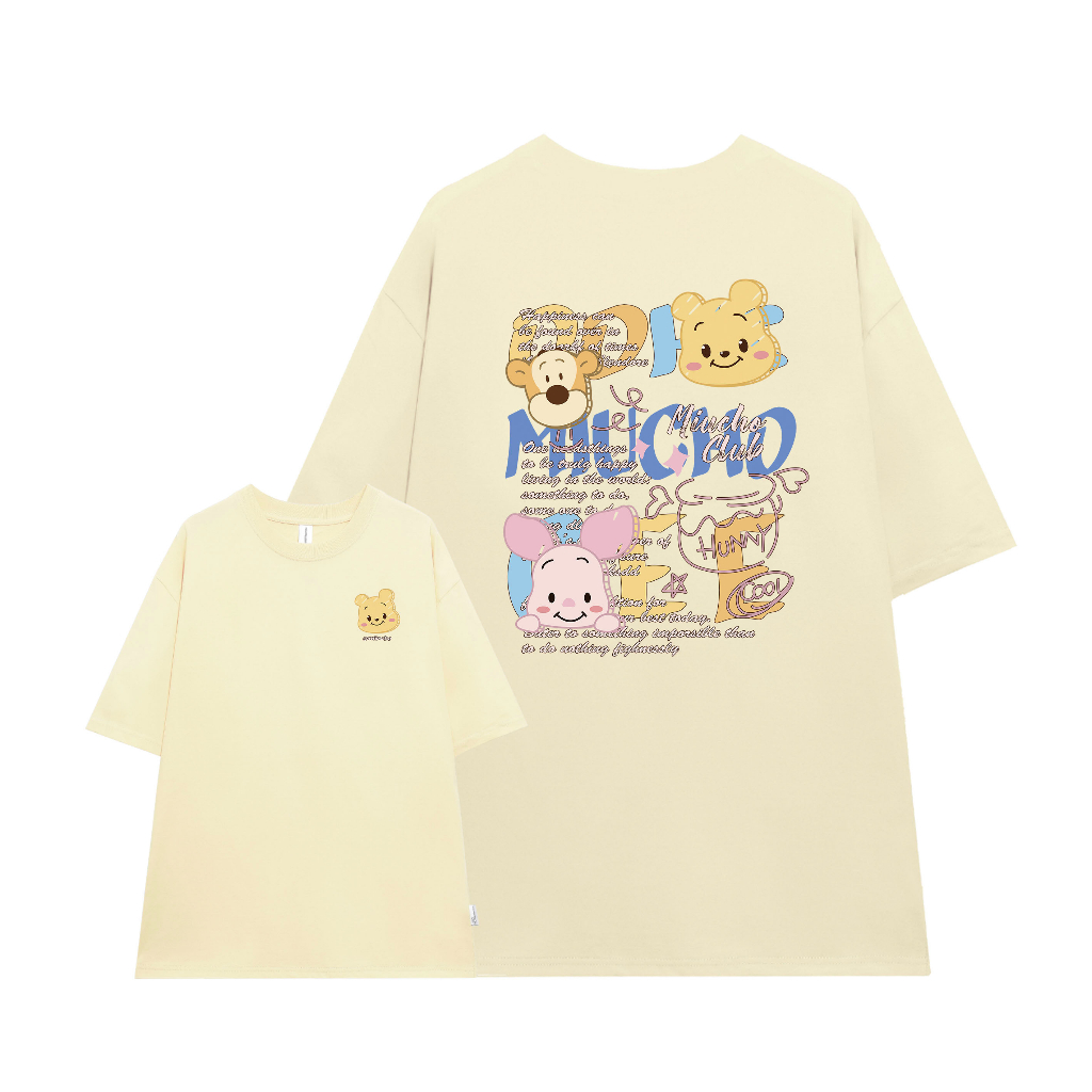 Áo thun unisex form rộng AT375 Miucho basic tee tay lỡ dành cho nam nữ in graphic