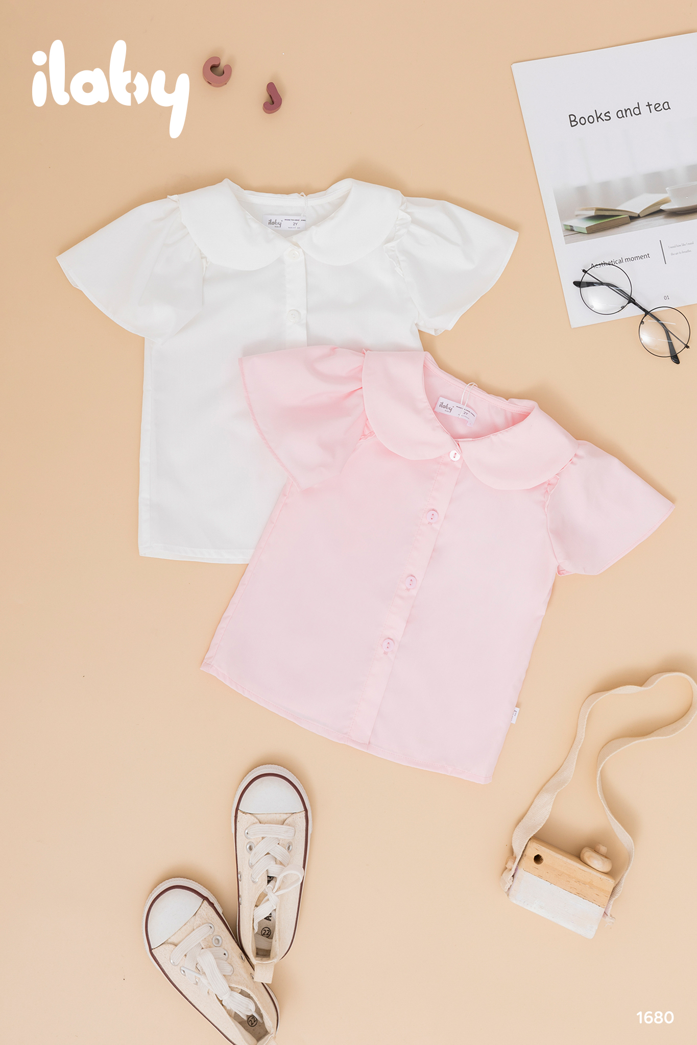 Áo sơmi cánh tiên bèo vai