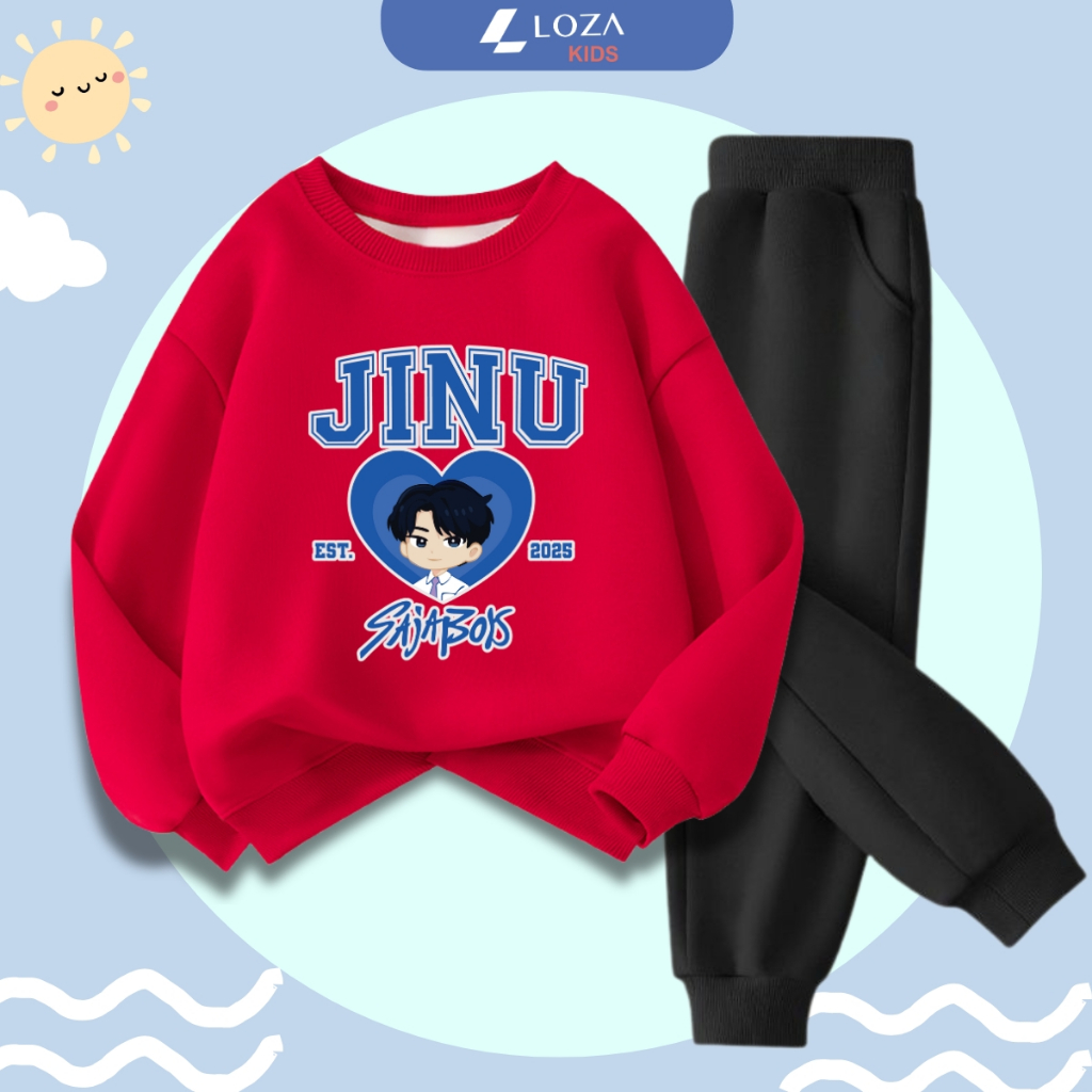Set bộ nỉ bé trai in hình Jinu Sajaboys - Loza Kids BI548_thumbnail_2