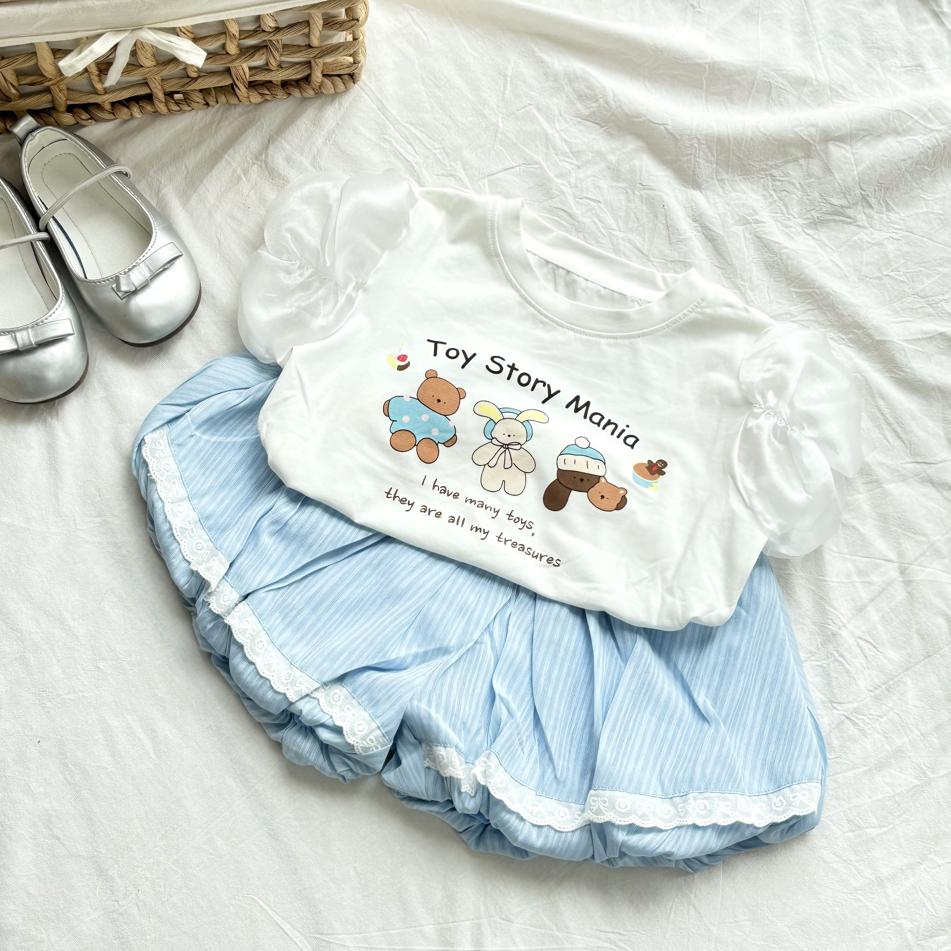 (A21) Áo thun tay hến họa tiết 3 chú gấu siêu yêu thời trang bé gái mẫu hè 2025 QCCC_thumbnail_1