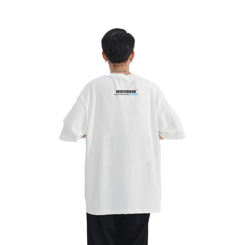 Áo thun nam form rộng ATD383 Miucho Man cotton cổ tròn in typography_thumbnail_3