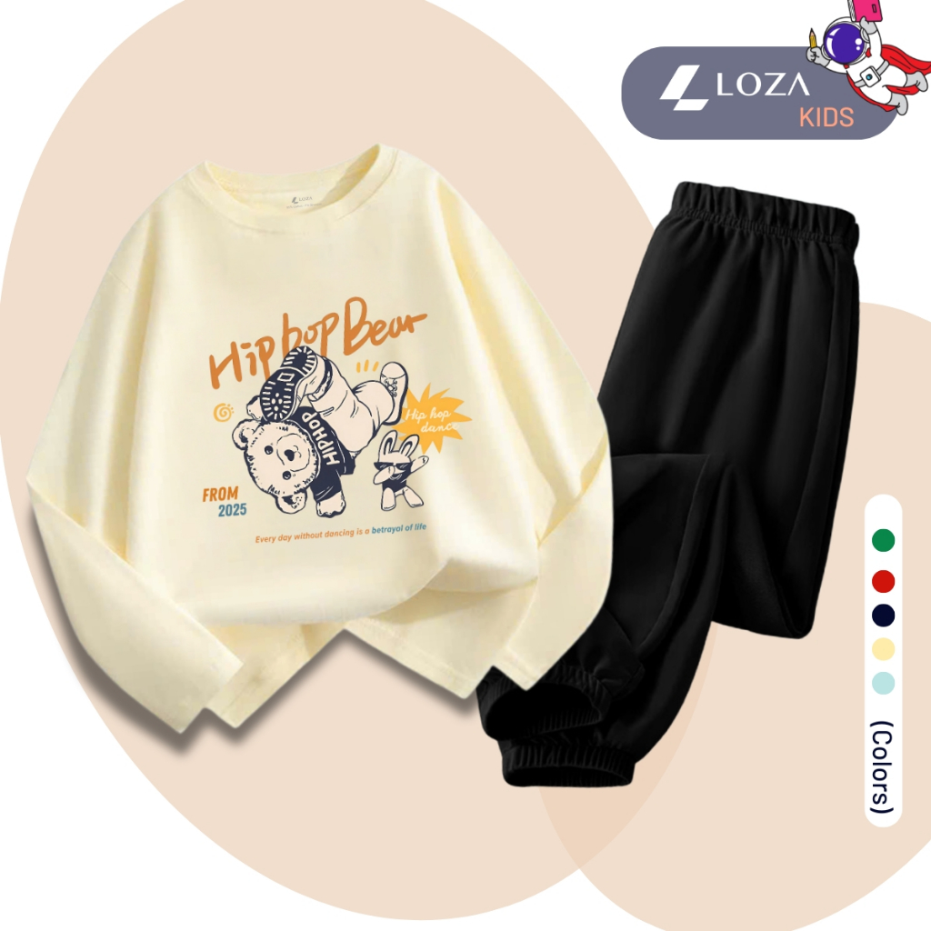 Set bộ Thu - Đông bé trai in hình Gấu 2025 - Loza Kids BW463_thumbnail_4