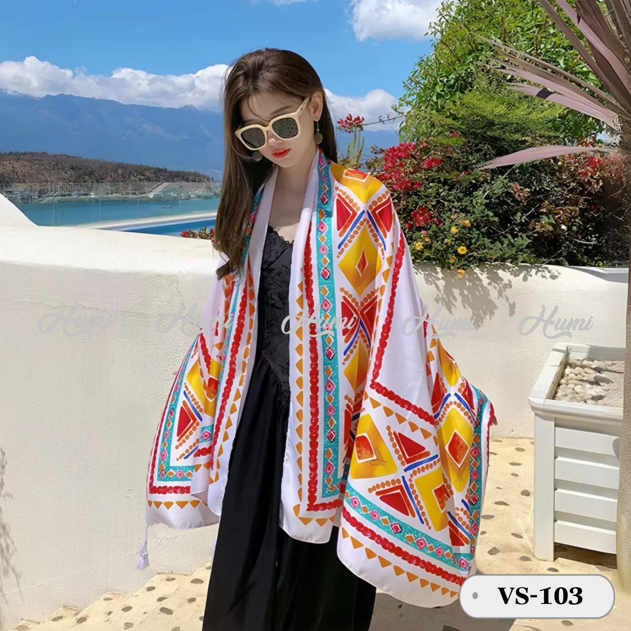 KHĂN HỌA TIẾT THỔ CẨM (VS103)