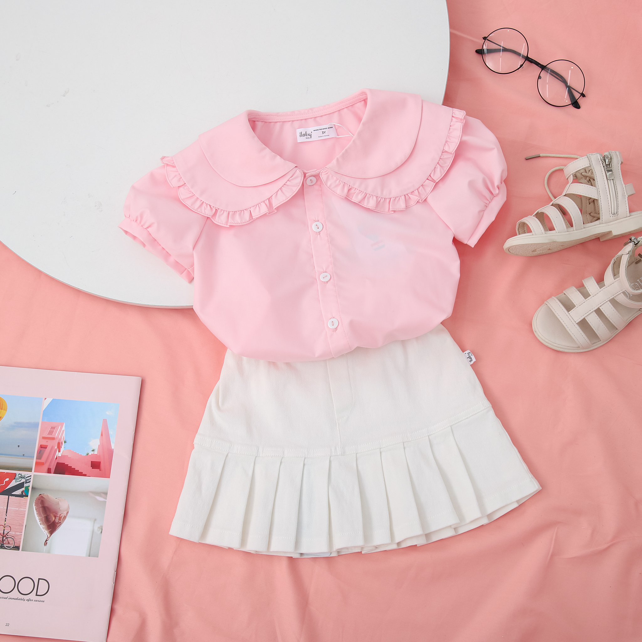 Áo đi học cổ 2 lớp tay bồng_thumbnail_3