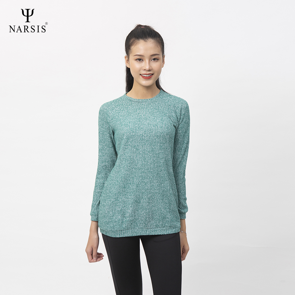 ÁO THU ĐÔNG NỮ L0039 NARSIS VẢI LEN COTTON ẤM ÁP, THOÁNG MÁT, GIỮ ẤM TỐT, MỀM MẠI_thumbnail_3