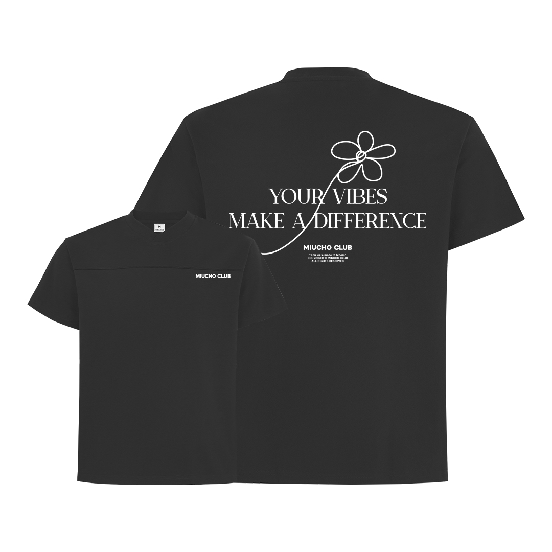 Áo thun cổ tim local brand form rộng chất vải cotton 2C 250GSM 1728 Miucho in basic_thumbnail_5