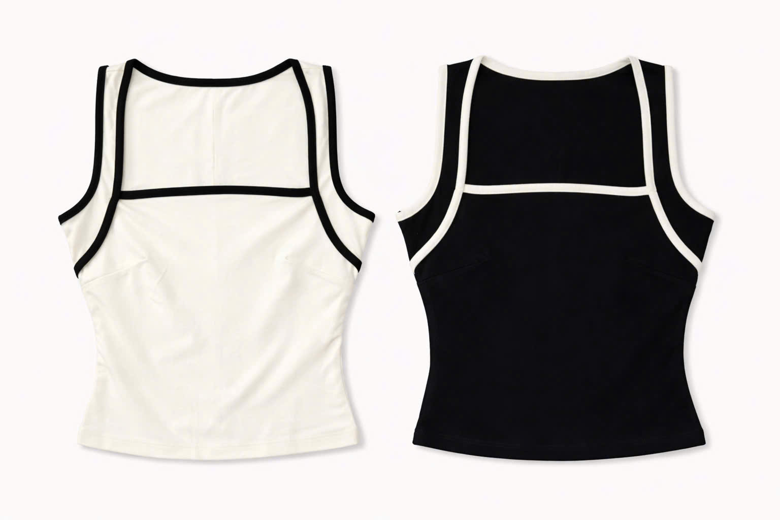 E292 ÁO BA LỖ CỔ VUÔNG PHỐI VIỀN NOVA 2 MÀU