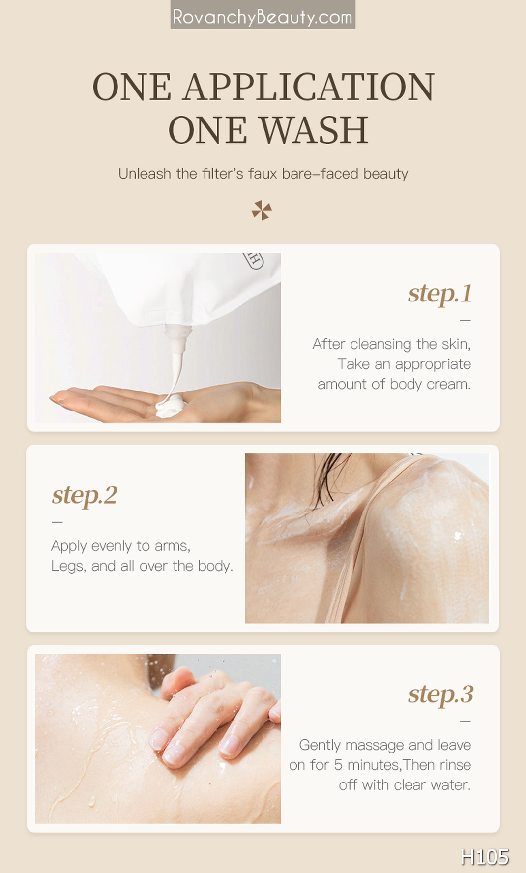 H105 Mặt nạ trắng da toàn thân HUNMUI White Clay Body Mask 300ml - Dưỡng ẩm, mịn màng, chống khô da_thumbnail_15