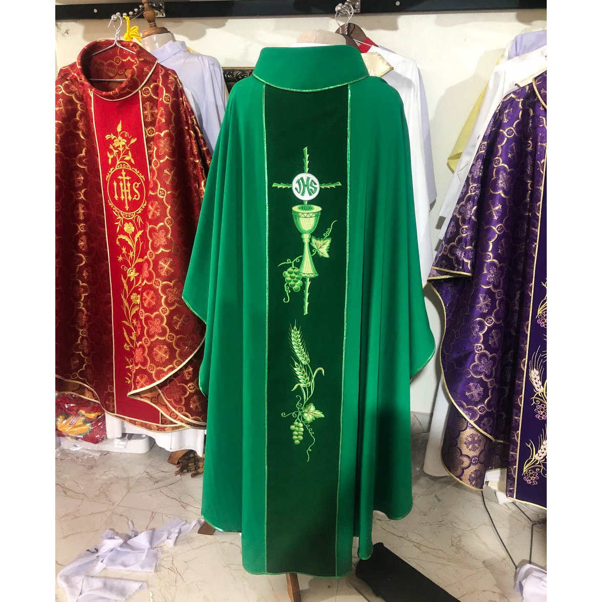 Áo lễ linh mục màu xanh - Qùa tặng tân linh mục - Qùa tặng cha xứ