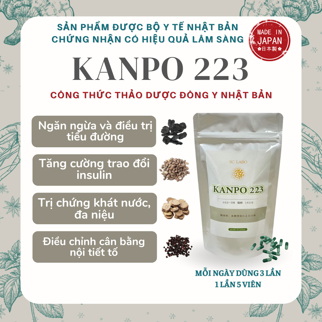 Kanpo 223 - Hỗ trợ tiểu đường type 2