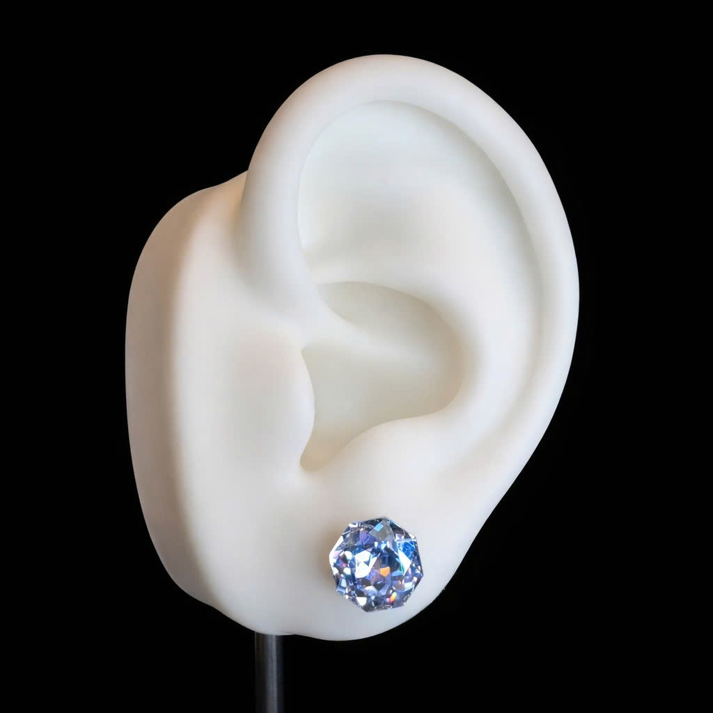 khuyên kiểu ánh tím lavender moonlight bi 8mm