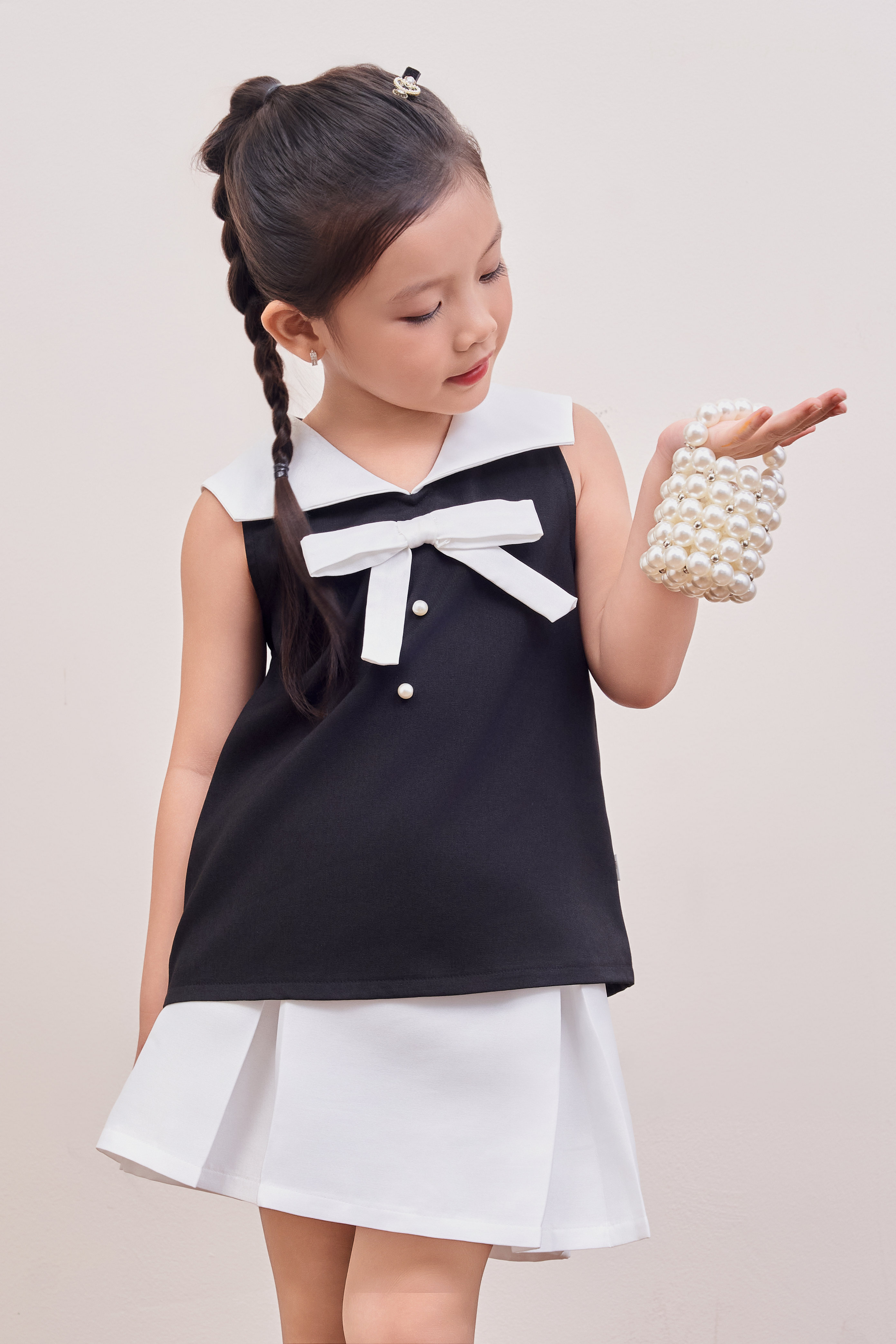 Set áo cổ thủy thủy quần giả váy_thumbnail_0