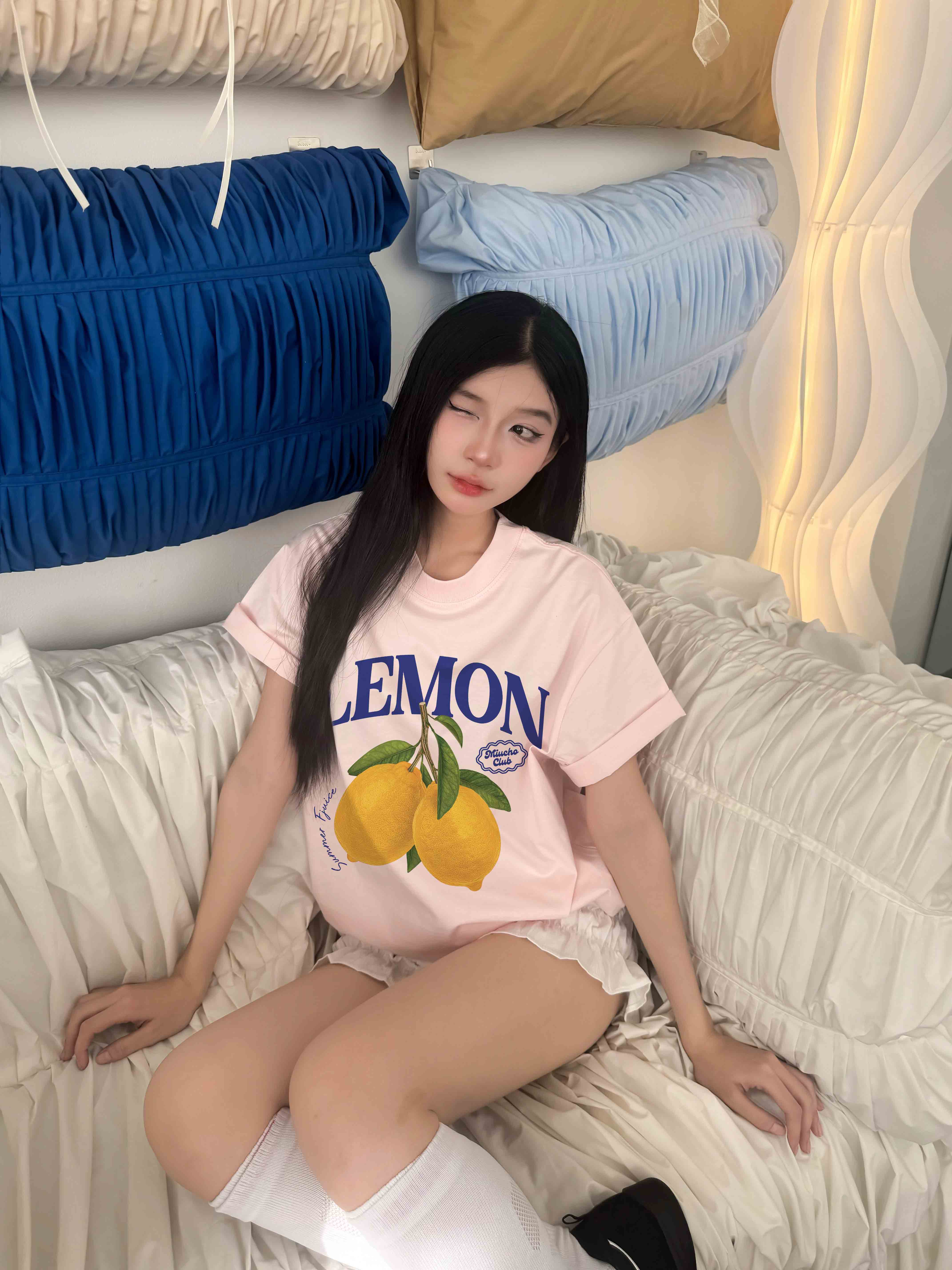 Áo thun boxy hè biển 2252 Miucho cổ tròn vải cotton 2c 250gsm đứng form in mix_thumbnail_5