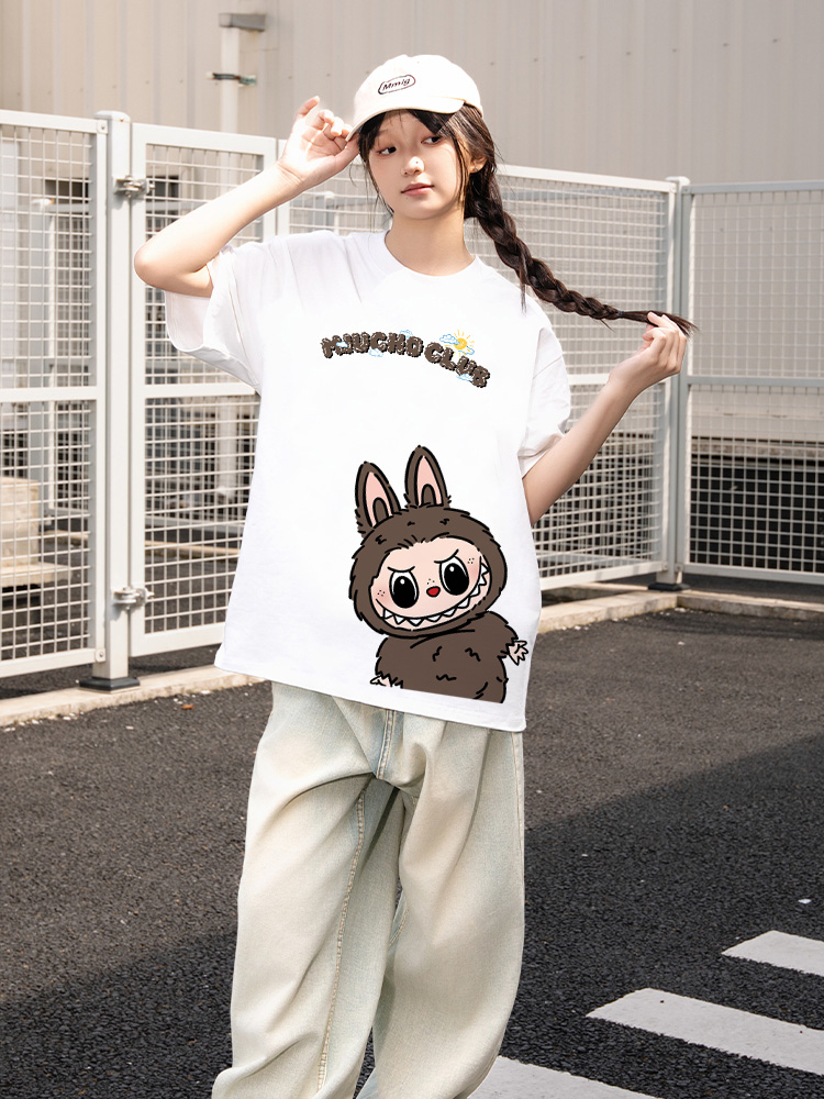 Áo phông labubu form rộng unisex ATD1437 Miucho tay ngắn cổ tròn in mix_thumbnail_6