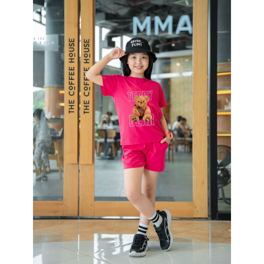 Set bộ bé gái hình gấu TEDDY BEAR - Loza Kids SB21_thumbnail_5