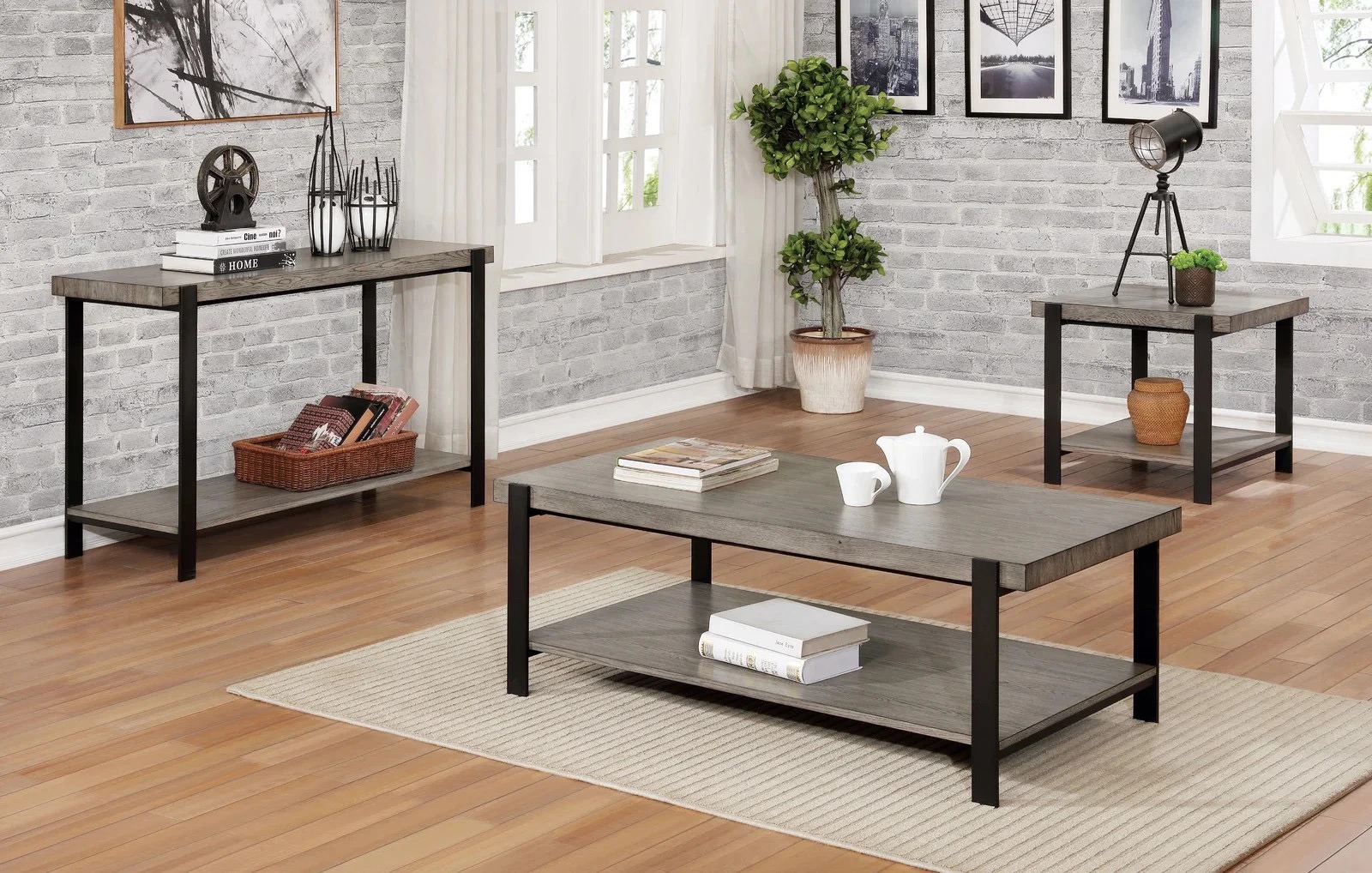 BÀN CONSOLE HUCKLEBERRY 48 IN. GRAY WASH STANDARD CONSOLE TABLE_thumbnail_2