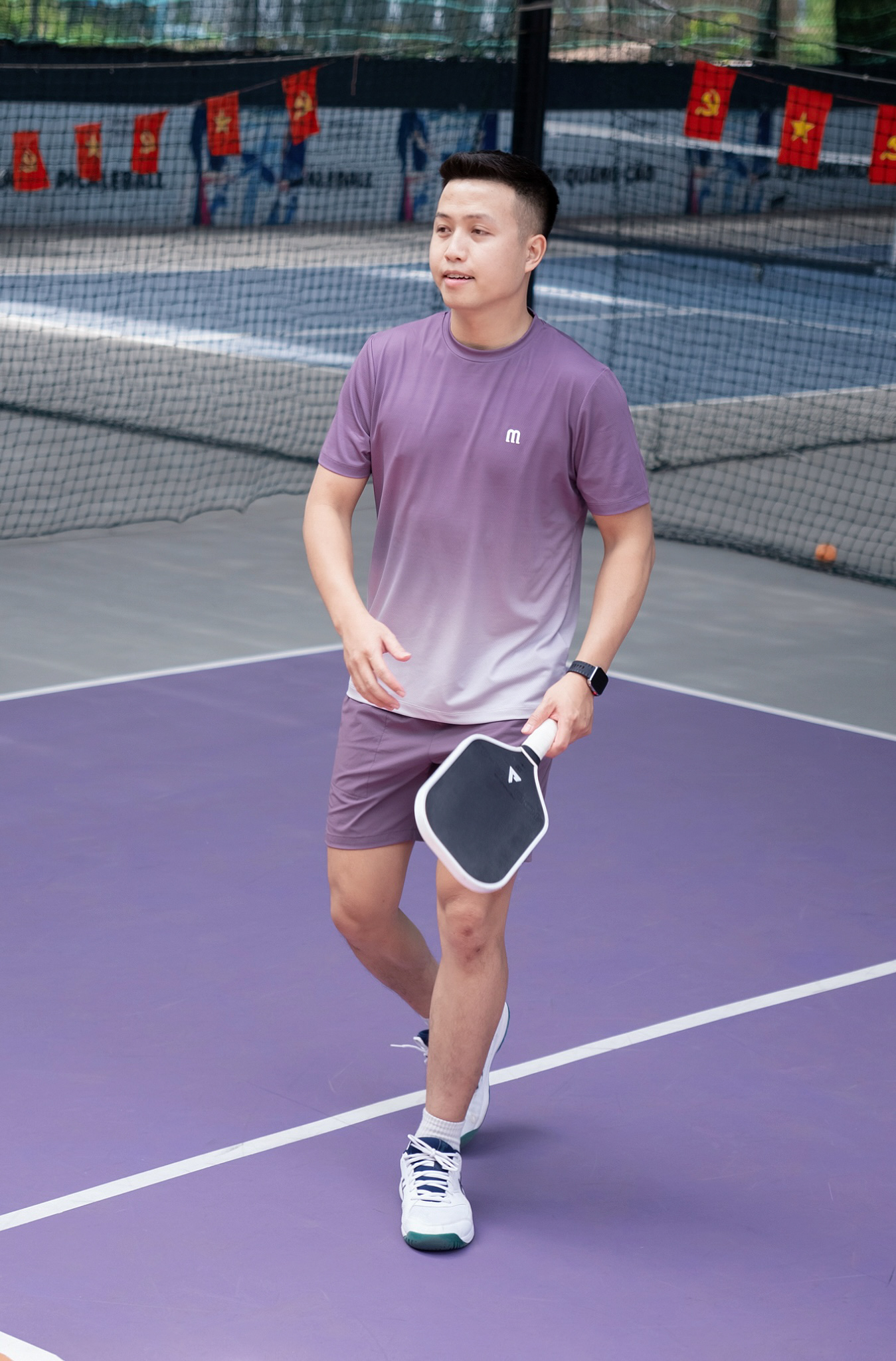 Áo thun thể thao nam chơi Pickleball/Tennis Ombre Active Manesti_thumbnail_12