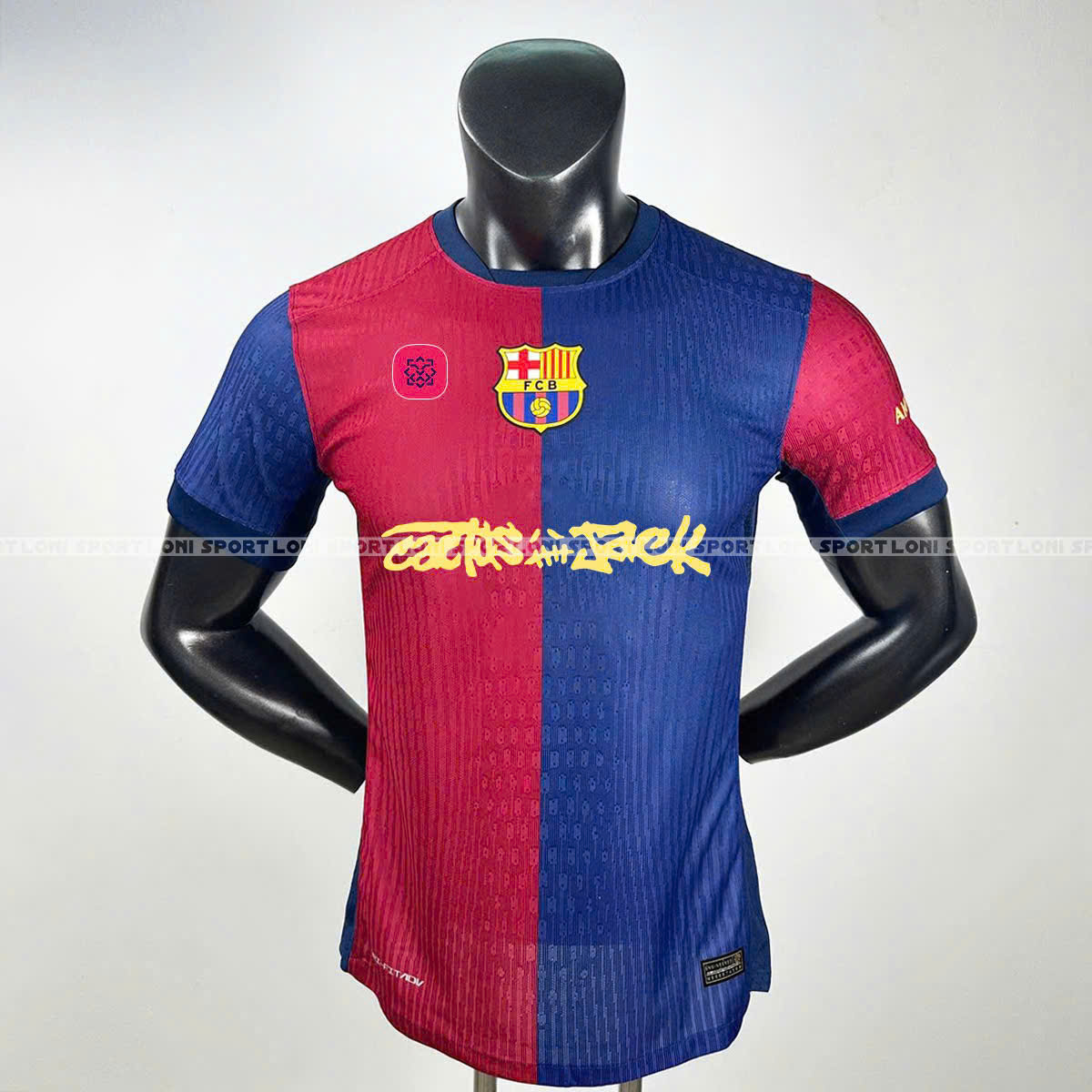 Áo Barca sân nhà xanh/đỏ X Travis 24/25 SF_thumbnail_0