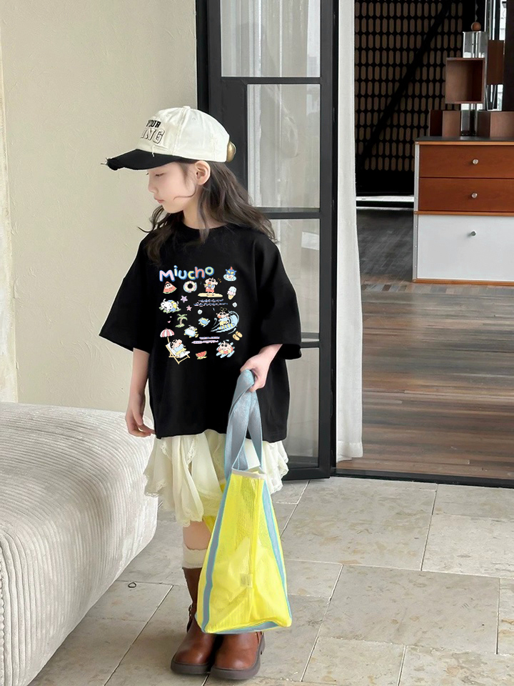 Áo thun trẻ em phong cách Hàn Quốc AED2380 Miucho Kid tay ngắn vải cotton thoáng mát in mix_thumbnail_3