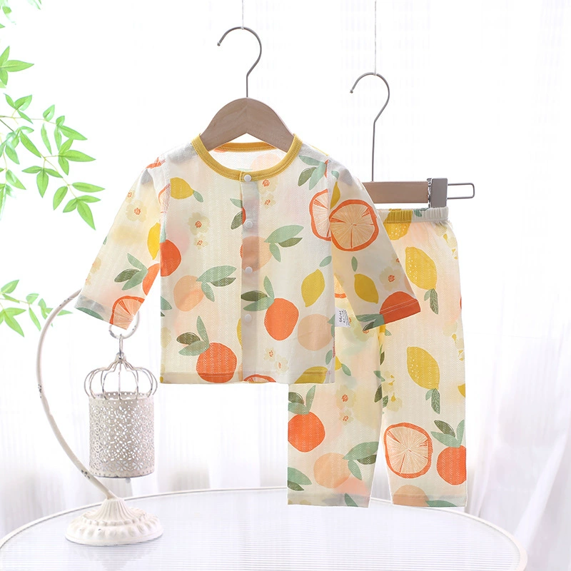 Bộ quần áo mặc nhà cho bé sơ sinh 3–24 tháng – Mặc mùa hè thoáng mát, thấm hút tốt, chất kháng khuẩn 5A, họa tiết dễ thương, 100% cotton dệt họa tiết - Hàng Quảng Châu cao cấp_thumbnail_7