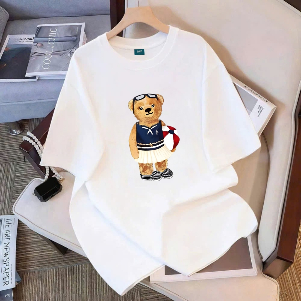 Áo thun unisex UX30-1174 gấu nâu ôm bóng dáng oversized local brand WETEE