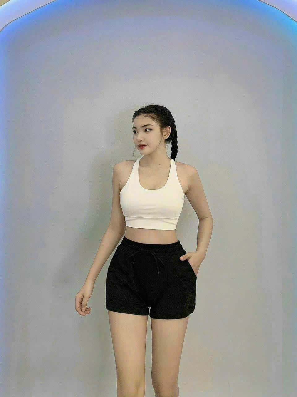 Quần Đùi Thể Thao Dáng Boxer 2 Lớp, Túi Vuông 2 Bên