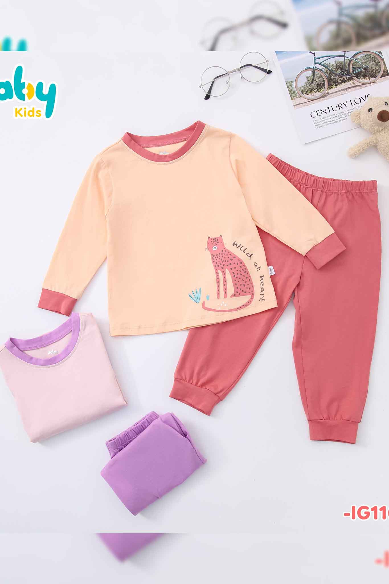 Bộ thun bé gái in hình trên áo_thumbnail_2