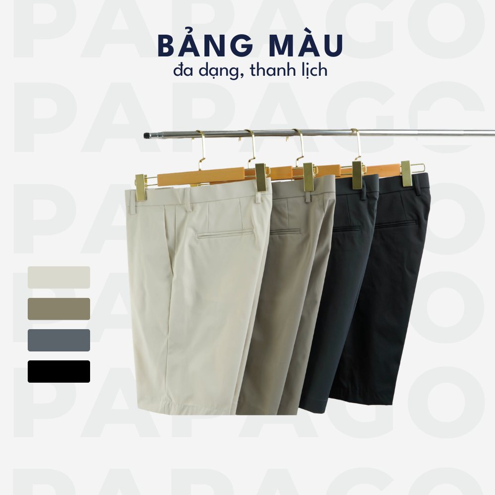 Quần short nam PAPAGO, quần ngố cao cấp chất mềm đẹp trung niên - P25QS002_thumbnail_1