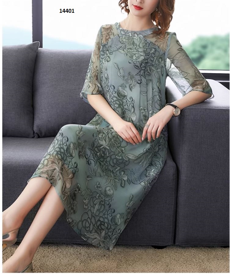 14401-Đầm suông form rộng tay lỡ in hoa nổi_thumbnail_5