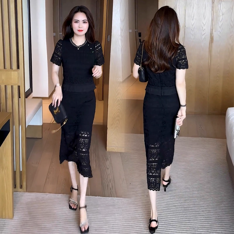 17224-Set áo peplum kèm chân váy suông ren (ren, lót)_thumbnail_2