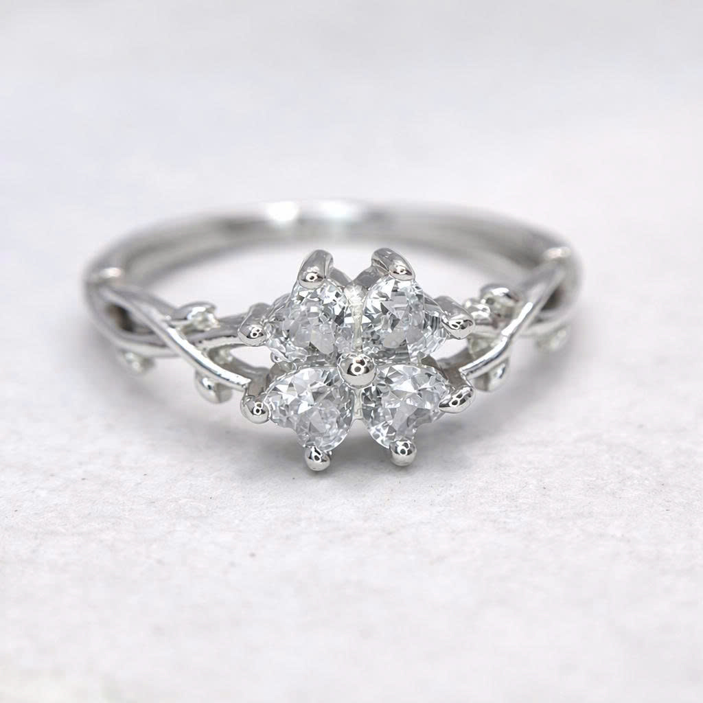 nhẫn kiểu bạc xi kim cỏ 4 lá size 6_thumbnail_2