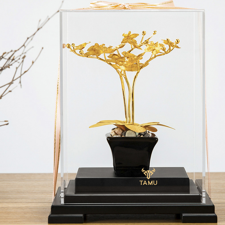 Chậu Hoa Lan Hồ Điệp Vàng 24K_thumbnail_4