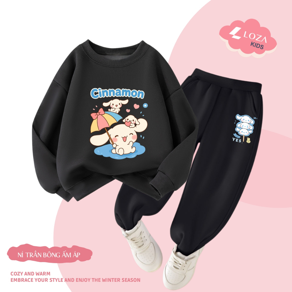 Bộ nỉ bé gái in hình Cinnamon - Loza Kids BI479_thumbnail_3