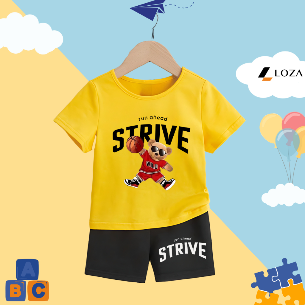 Bộ quần áo bé trai in hình 'Gấu Strive' - Loza Kids SB285_thumbnail_6