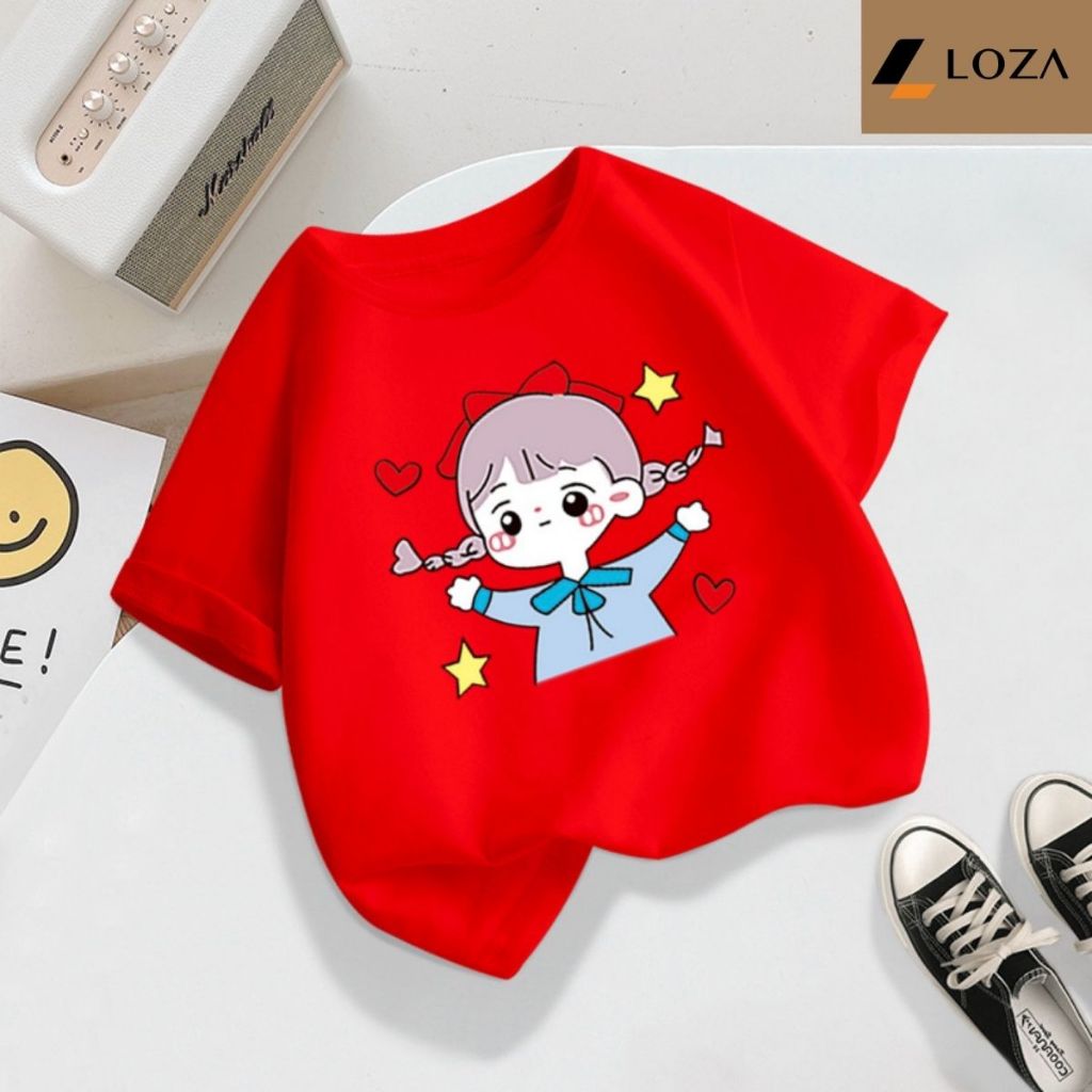 Áo thun bé gái in cô gái nhiều màu sắc - Loza Kids AT2427_thumbnail_5