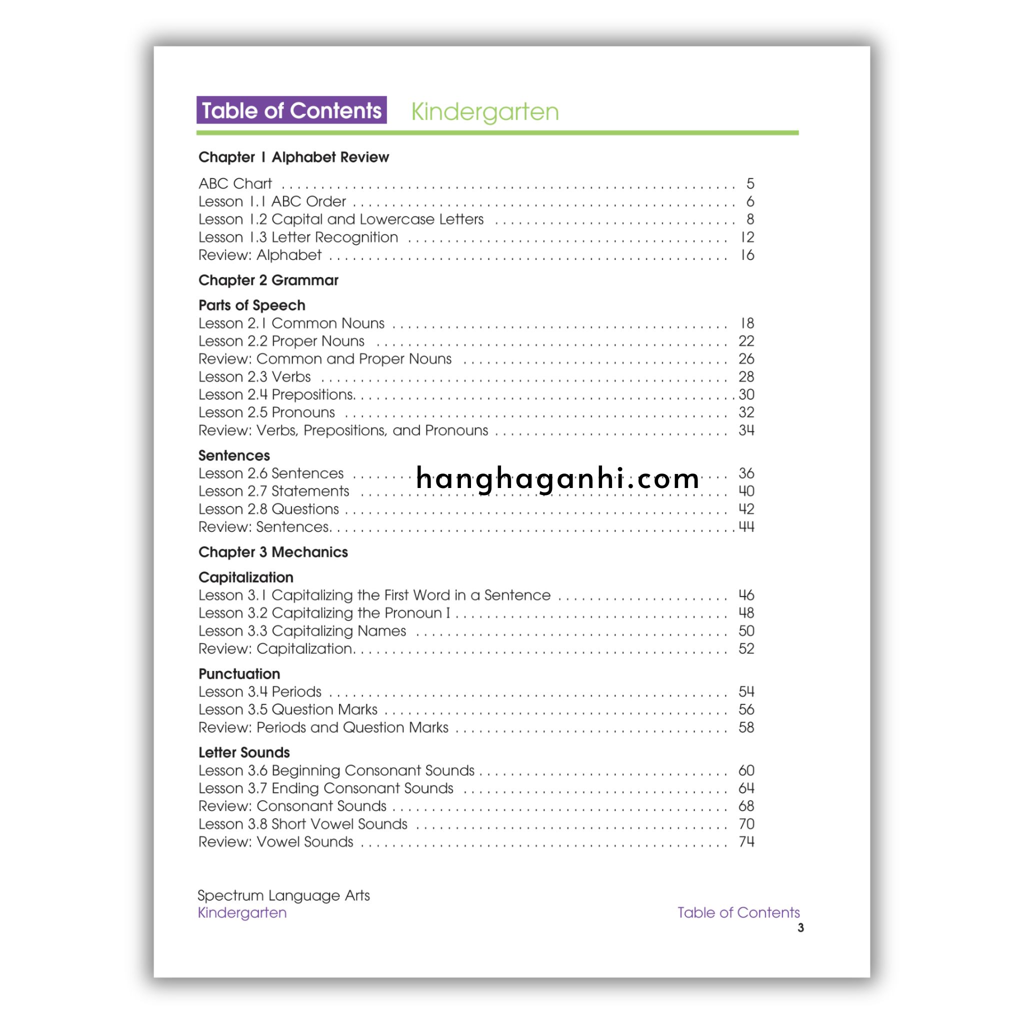 Sách Spectrum Language Arts Workbook Grade K_thumbnail_1