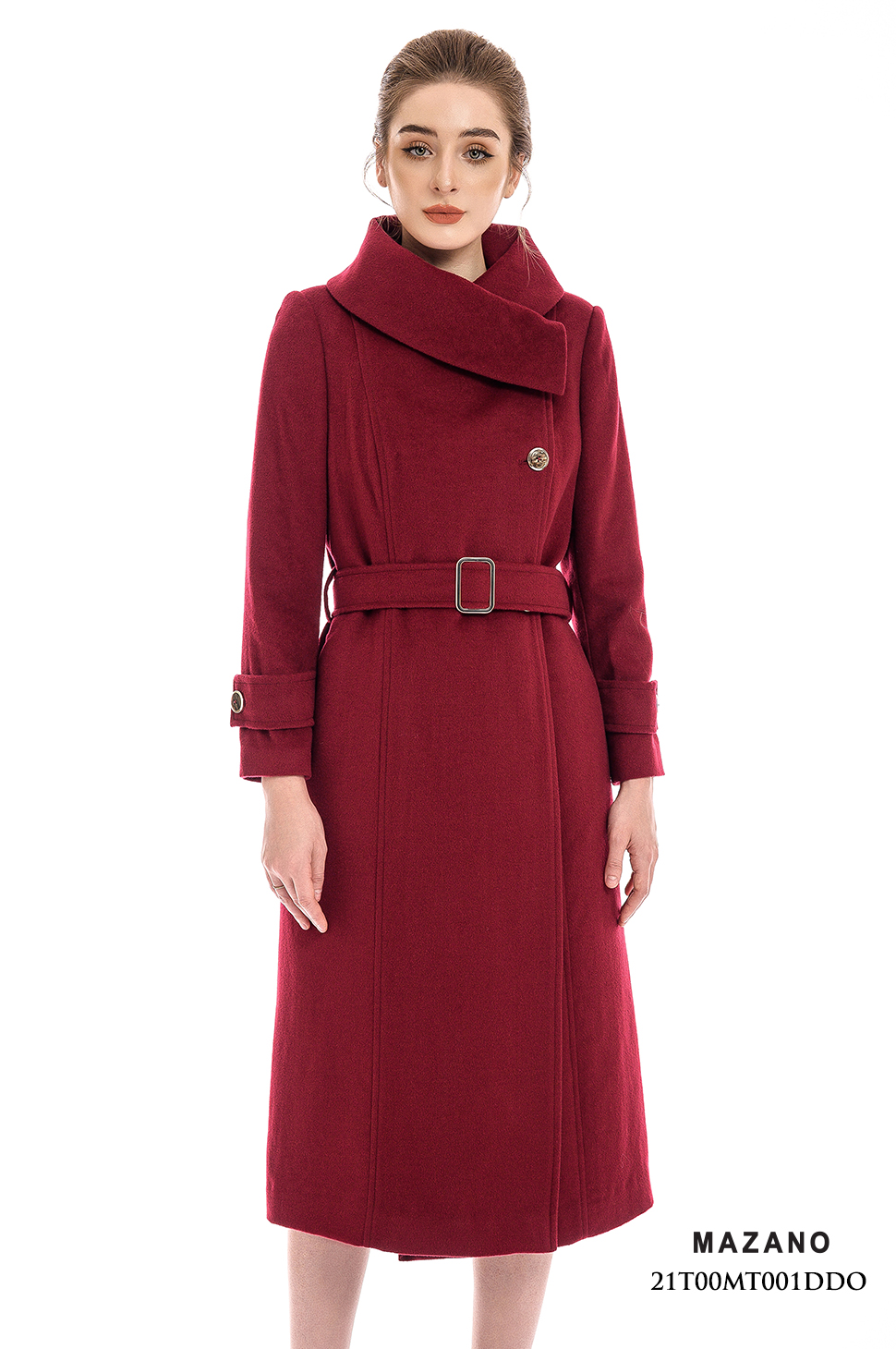 Măng tô đỏ cổ cao thắt đai_thumbnail_4