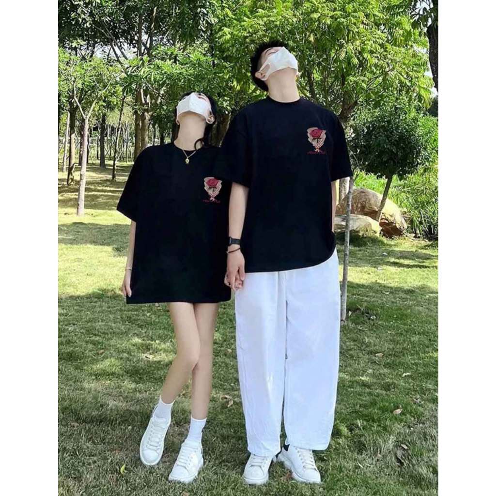 Áo thun couple cặp đôi đẹp local brand form rộng ATD762 Miucho cotton cổ tròn in mix_thumbnail_8