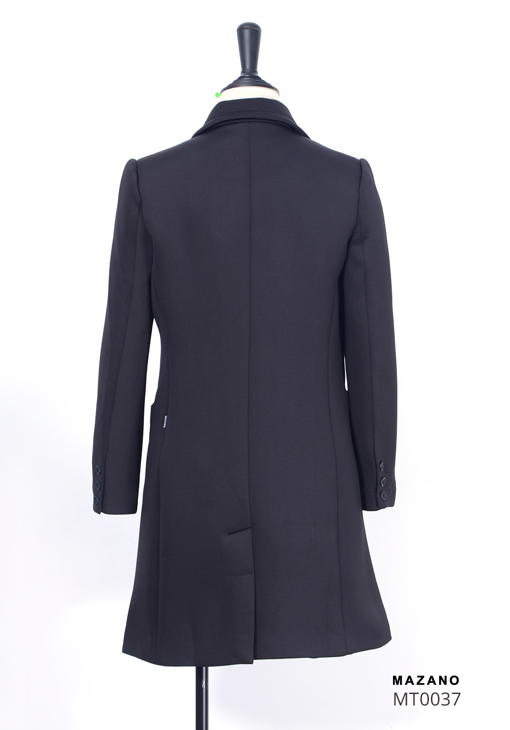 Áo Măng tô vải dạ Yumi cổ V màu đen_thumbnail_5